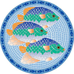1012 - Medium Mosaic Tropical Fish - 1012